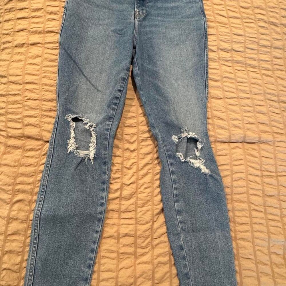 Good-american Women's Blue and Navy Jeans
